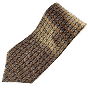 Cape Cod Gold Pattern Silk Necktie - USA - Like New